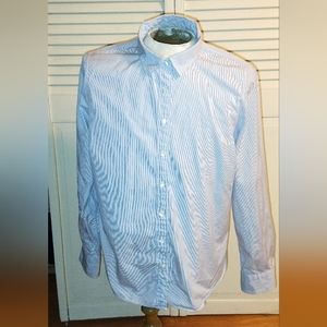 J. Crew Light Blue and White Striped Button-Down Shirt